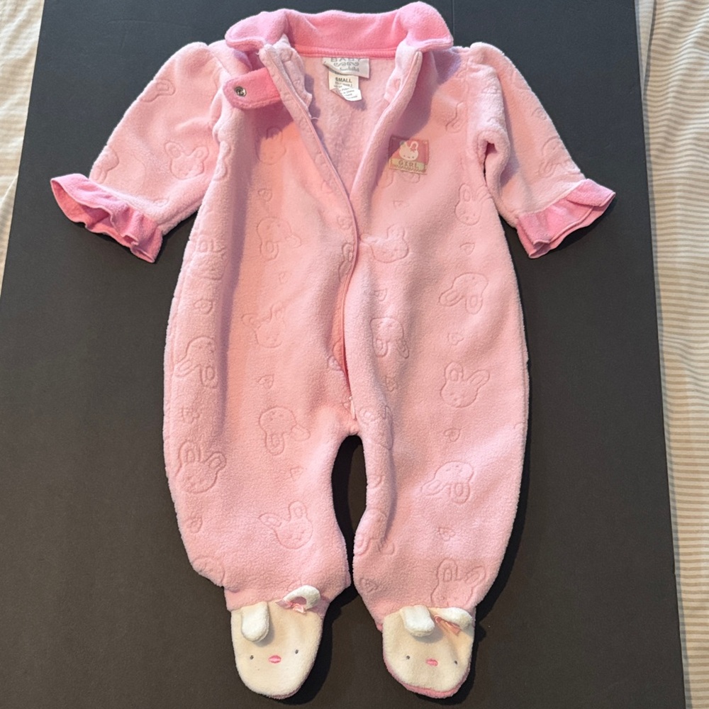 Carter's Pink Bunny Footed One Piece